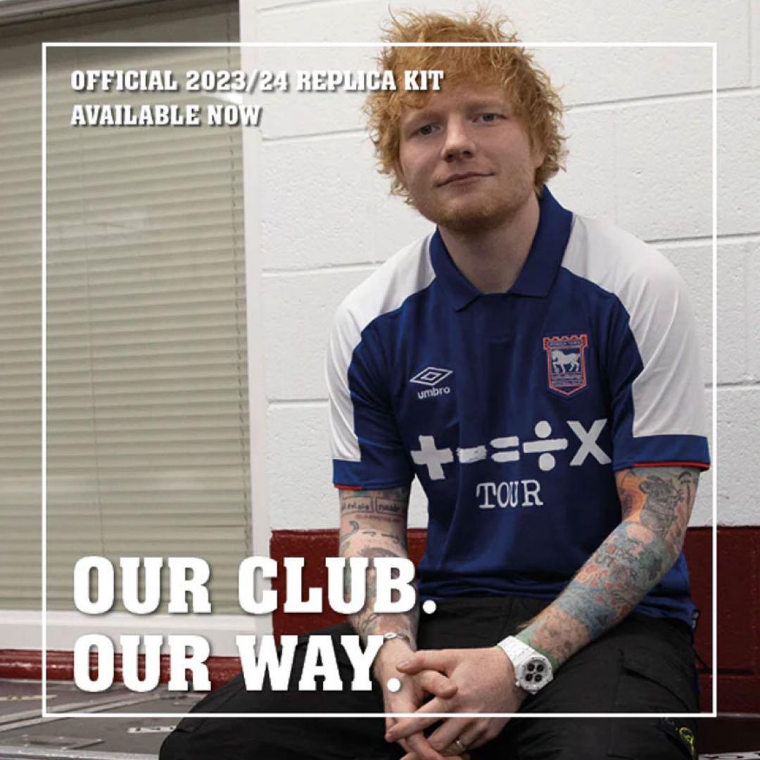 【超レア】ED SHEERAN(エドシーラン)×IPSWICH 公式ユニフォーム