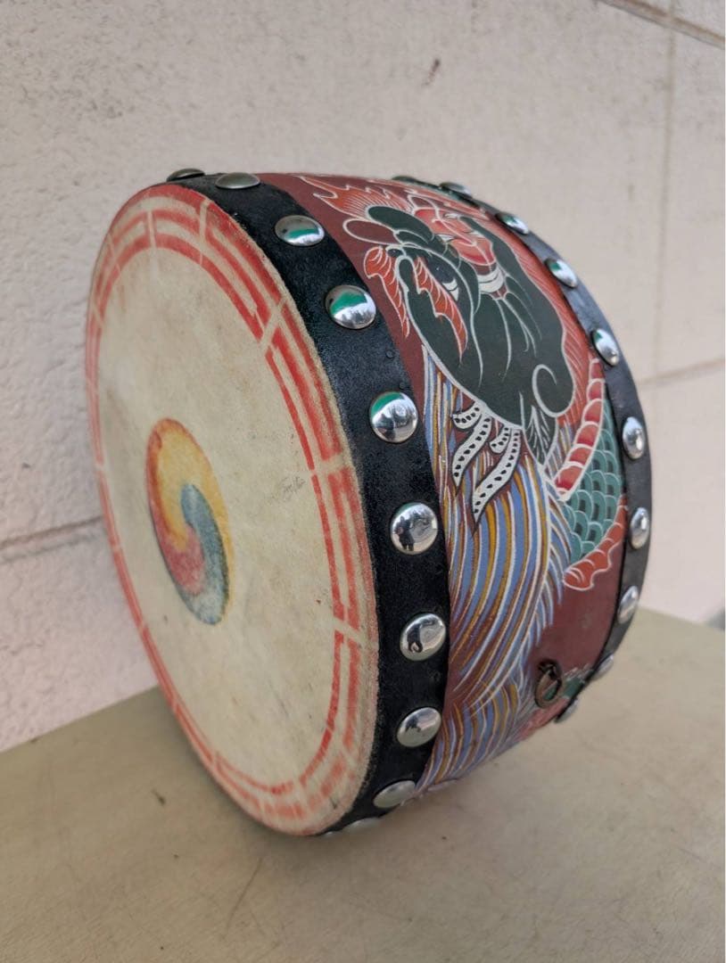 【リユース品】太鼓①　1尺3寸　38ｃｍ　両面太鼓　祭り　祭事