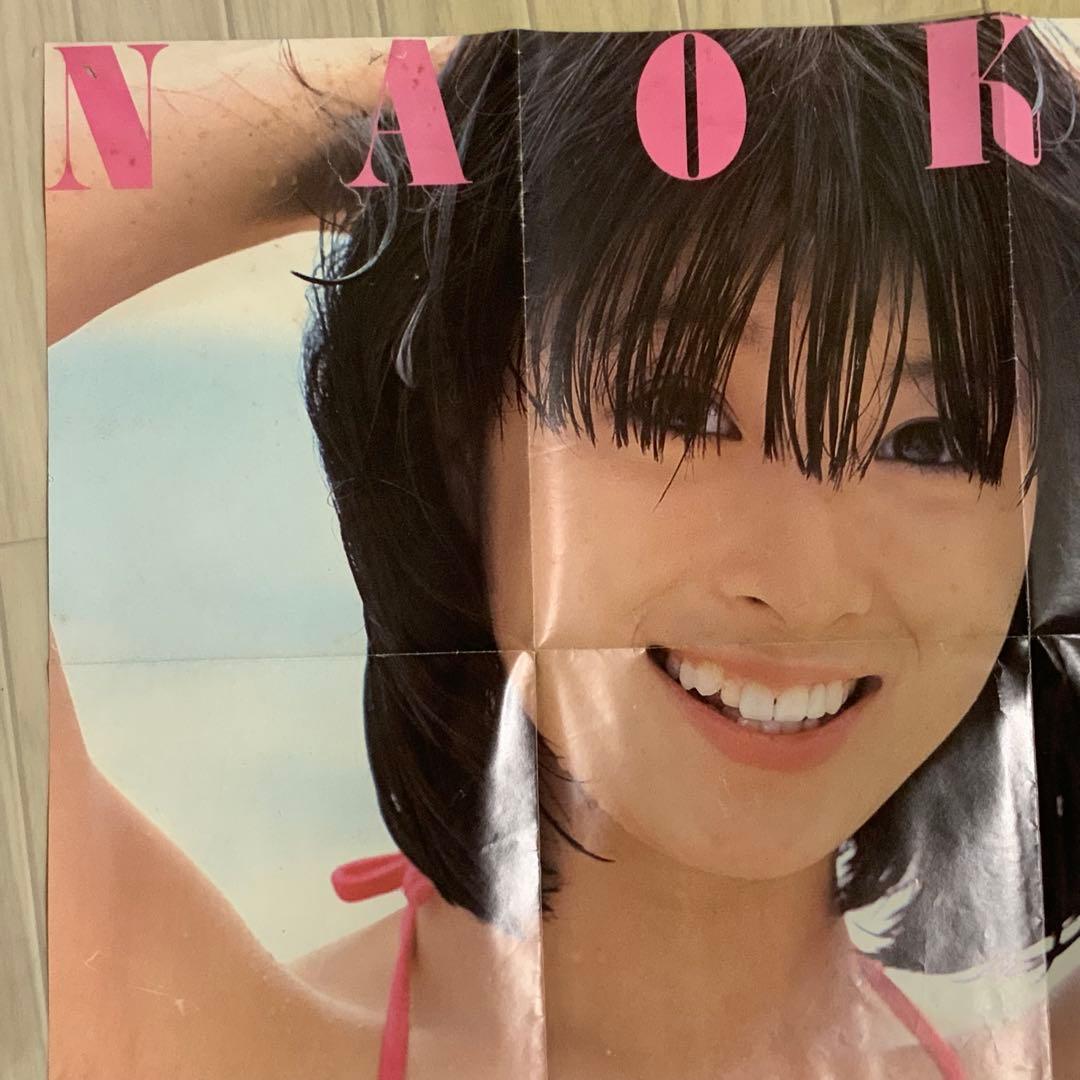 2428昭和レトロ当時物⬛️河合奈保子水着ビキニ両面特大ポスター⬛️等身大実物大