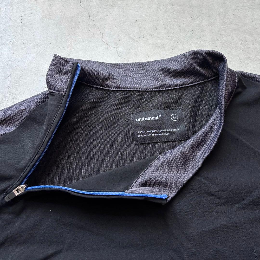 【美品】UNITEMENT ユナイトメント モックネック半袖シャツ 接触冷感 M