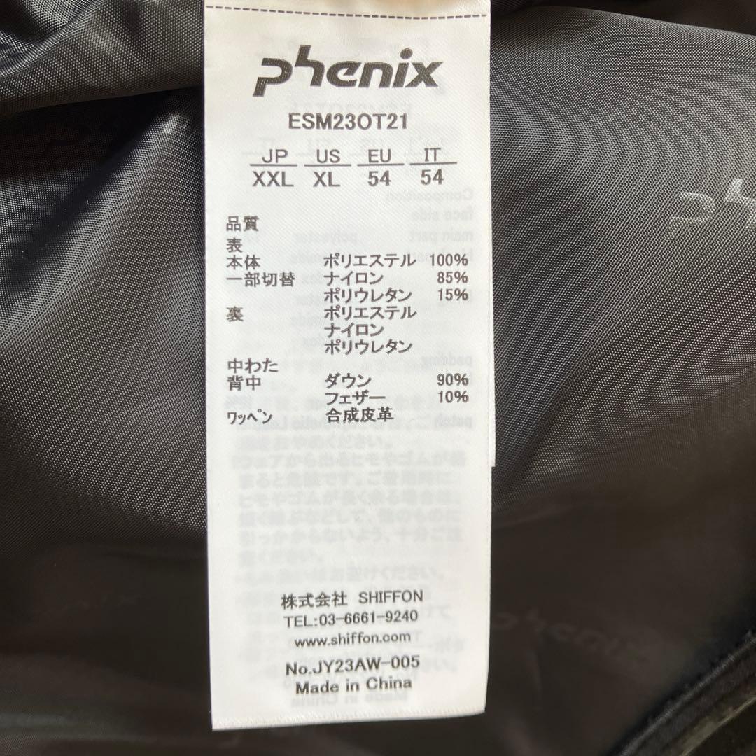 #2J✨新品phenix✨スキー スノボ ウェア ダウン ワッペン メンズXXL