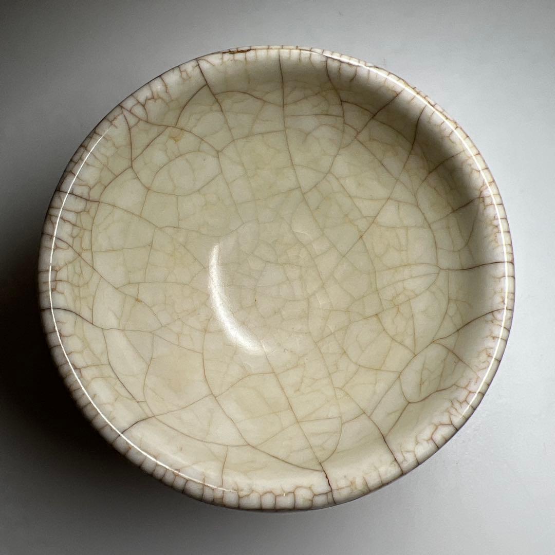 中国宋時代　ひび焼茶碗　口径約9.5㎝　東Y8-0331☆2Fタサオサ