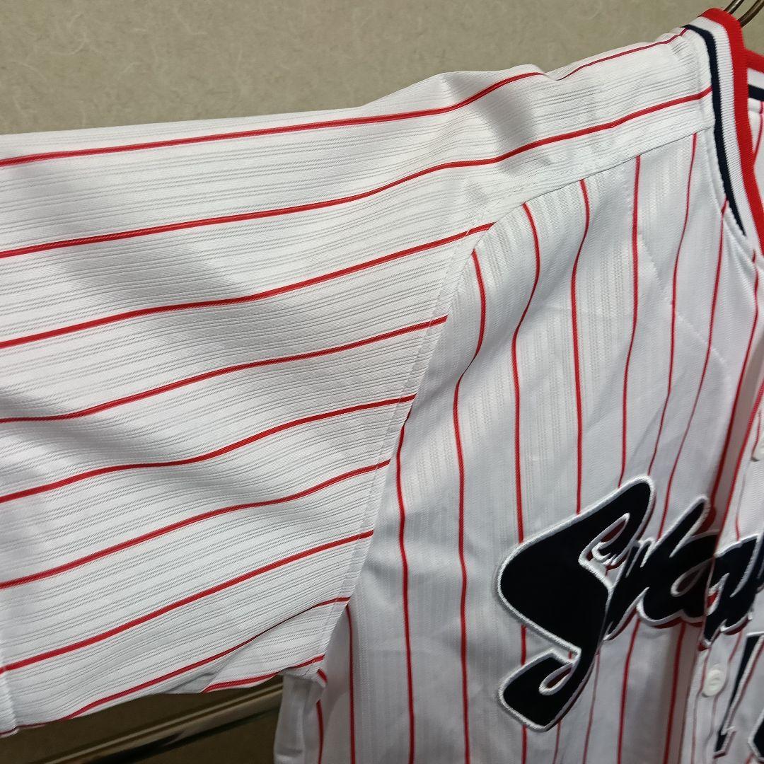 マジェスティック製 ヤクルトスワローズ 原樹理 ハイクオリティユニフォーム／M