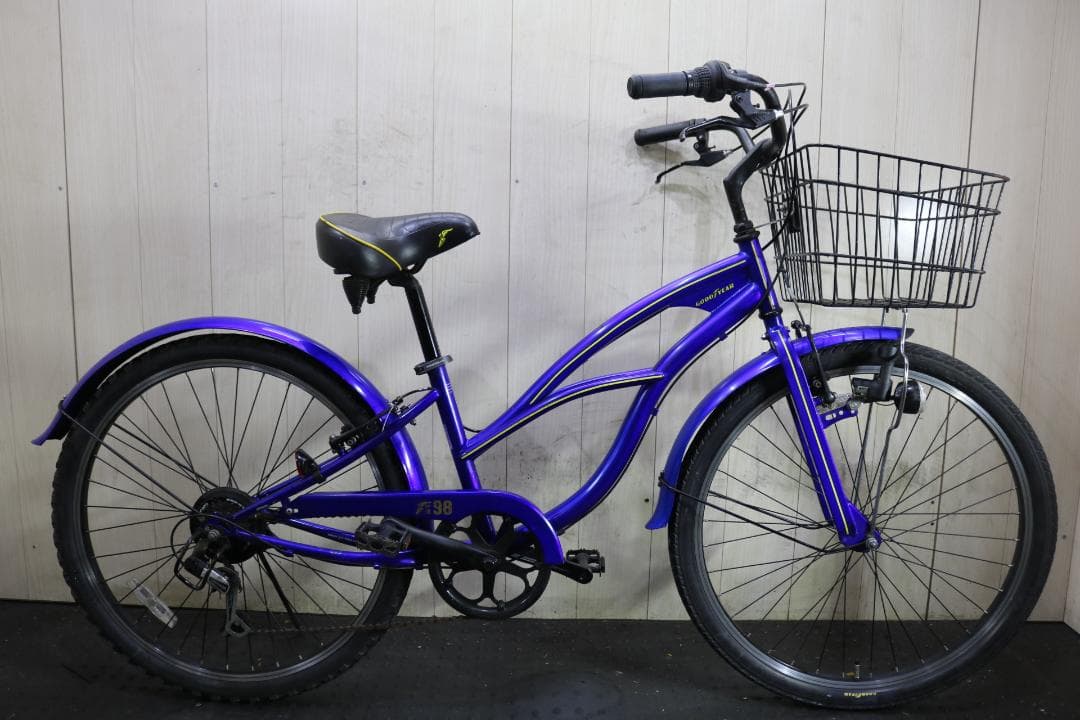 グッドイヤー 26インチ　シマノ6速 340mm ロード・ビーチクルーザー