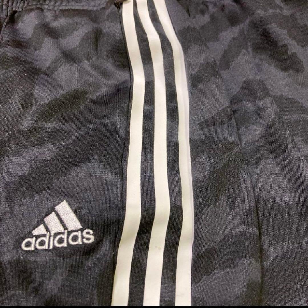 【希少モデル】adidasトラックパンツジャージ　黒アニマル柄　ストリート系XL