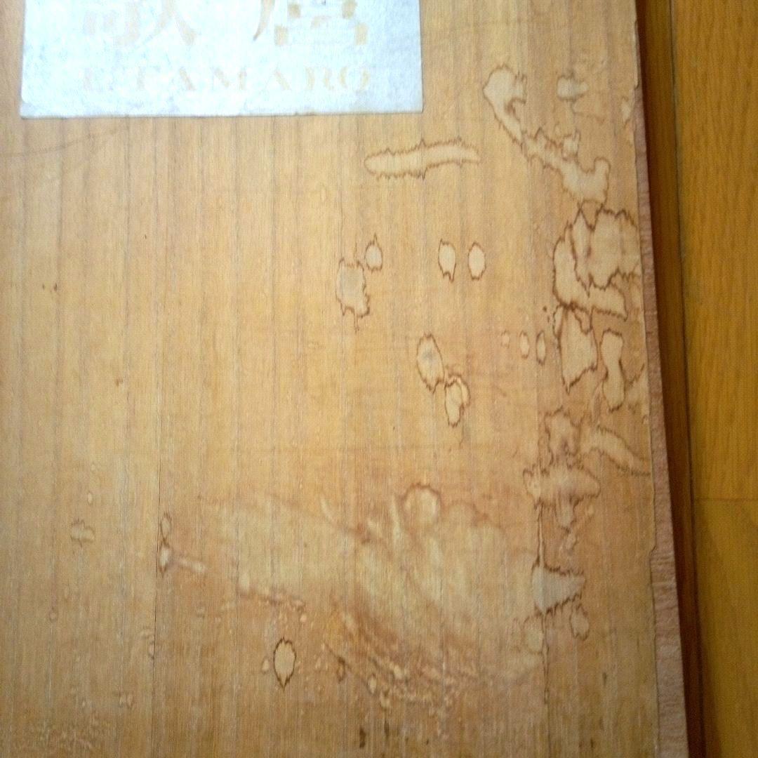 ☆歌麿浮世絵版画5枚セット☆日本美術社古法純手摺木版画複製☆桐箱入英文併記☆希少