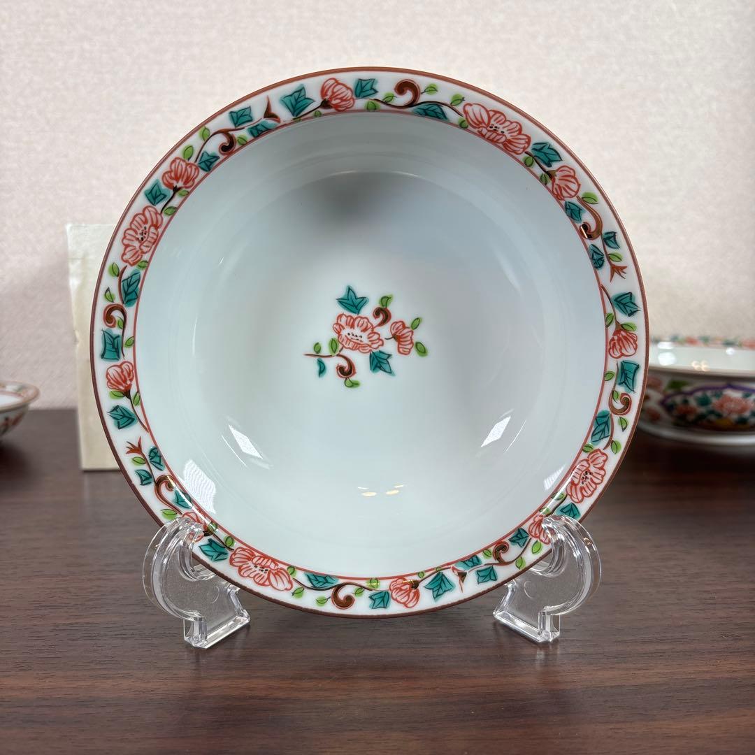 【未使用】たち吉 色絵ぼたん 刺身揃え 10点
