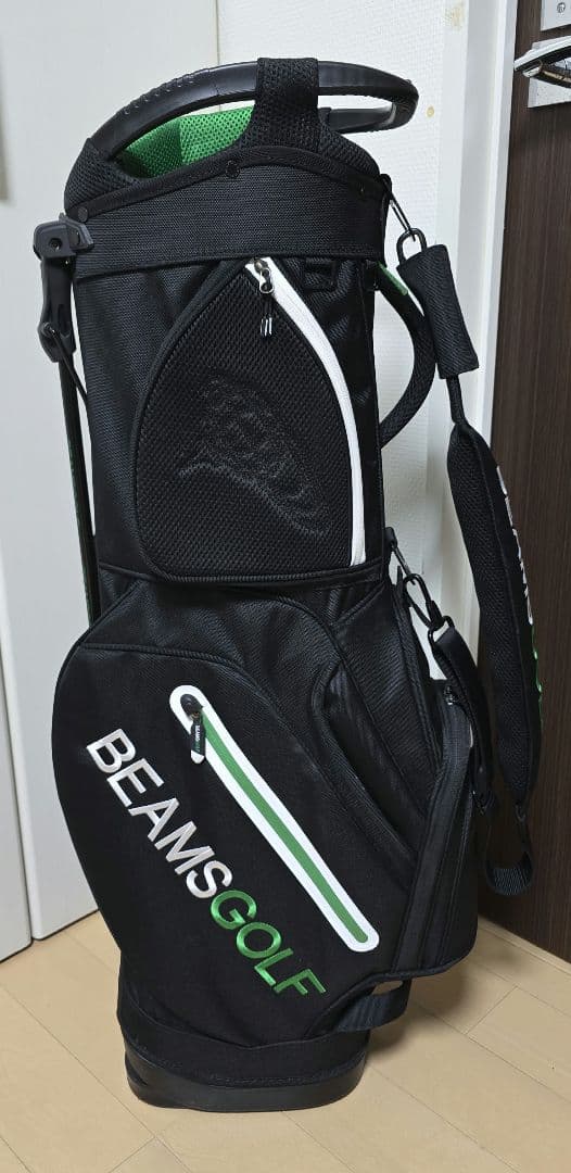 BEAMS GOLF スタンドキャディバッグ 4 ブラック/グリーン