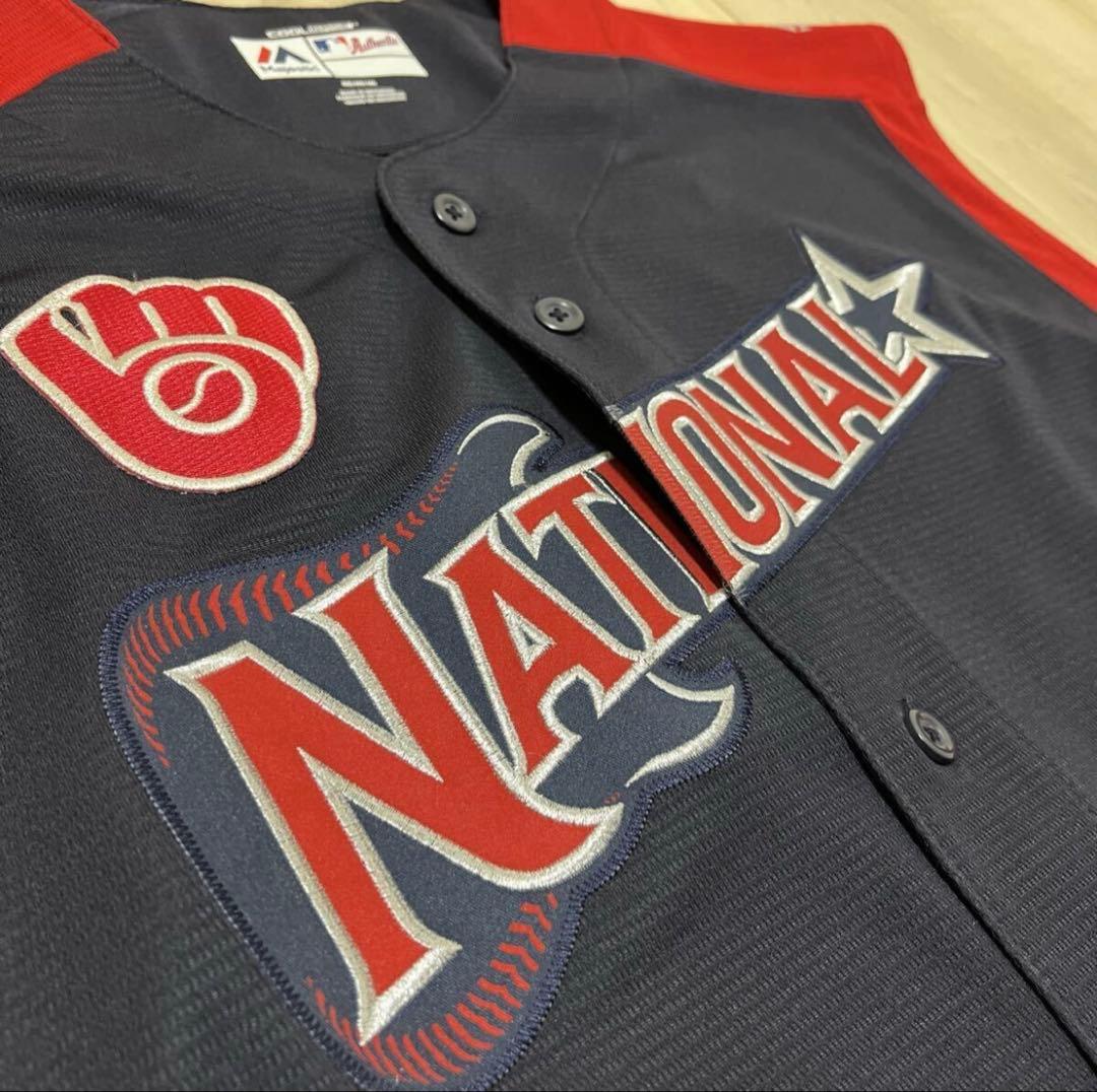 Majestic MLB ブリュワーズ イエリッチ オーセンティックユニフォーム