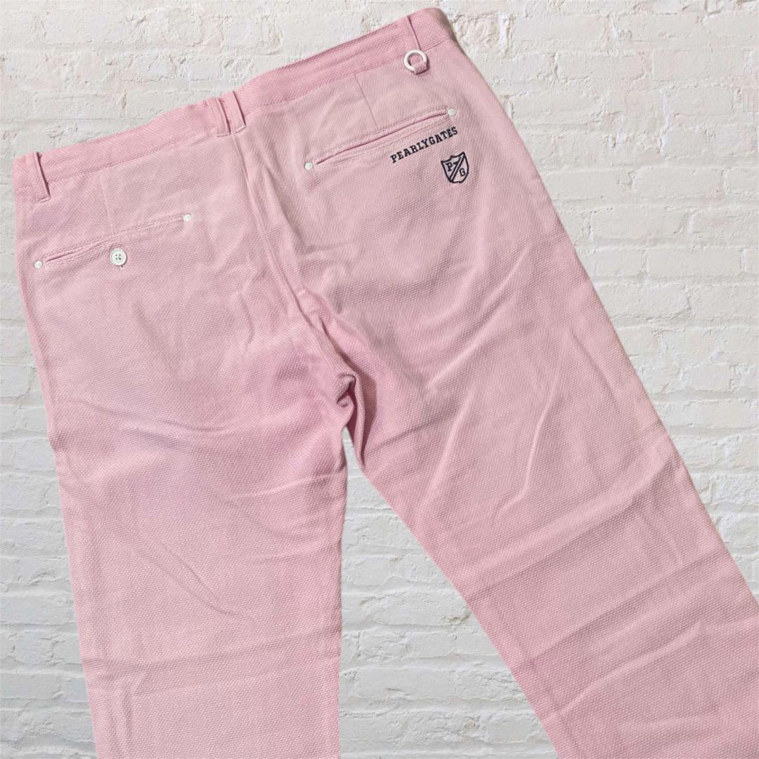メンズ　パーリーゲイツ　サイズ6（XL） 春夏　ピンク ストレッチパンツ