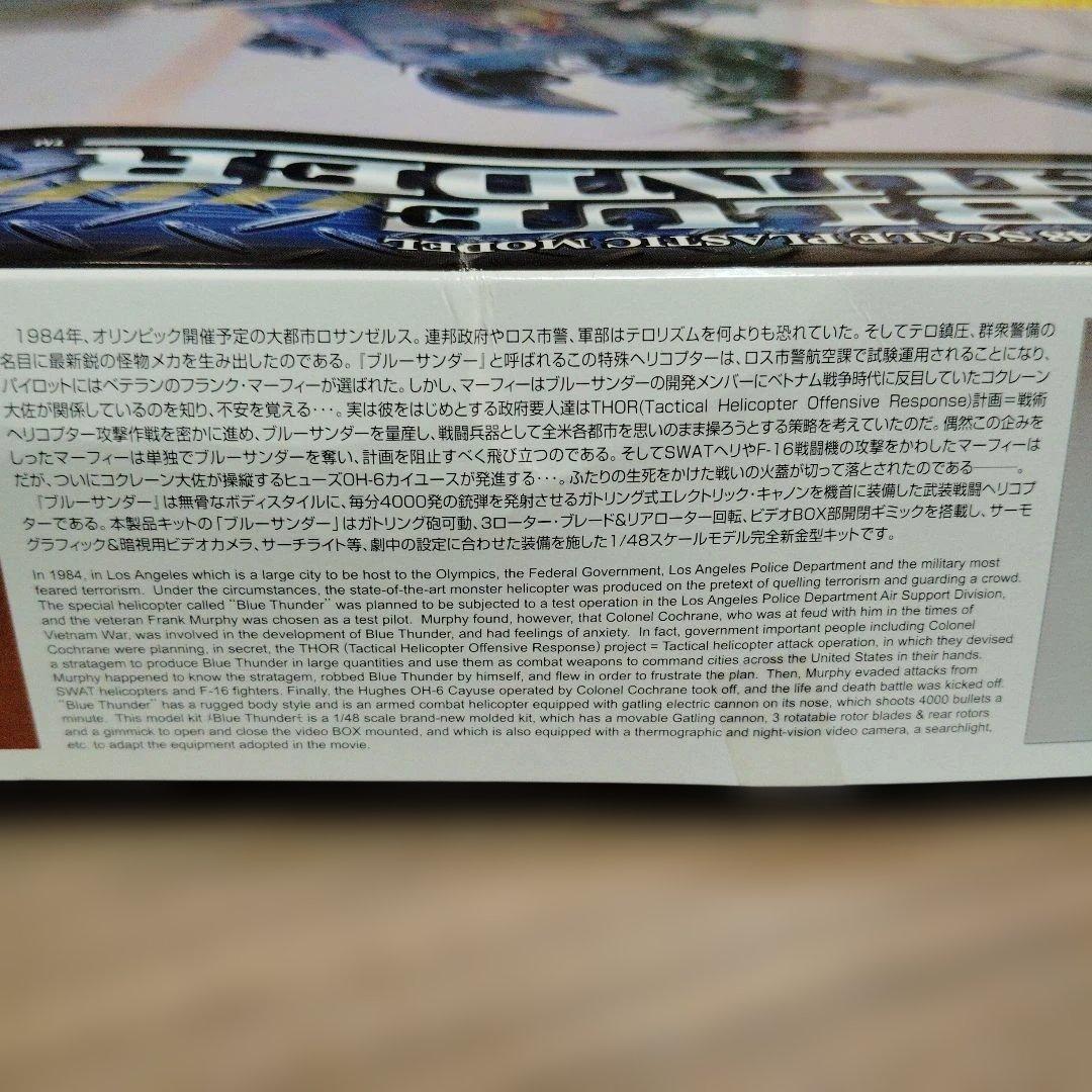 アオシマ　ブルーサンダープラモデル　1/48　メタル製ガトリング砲付