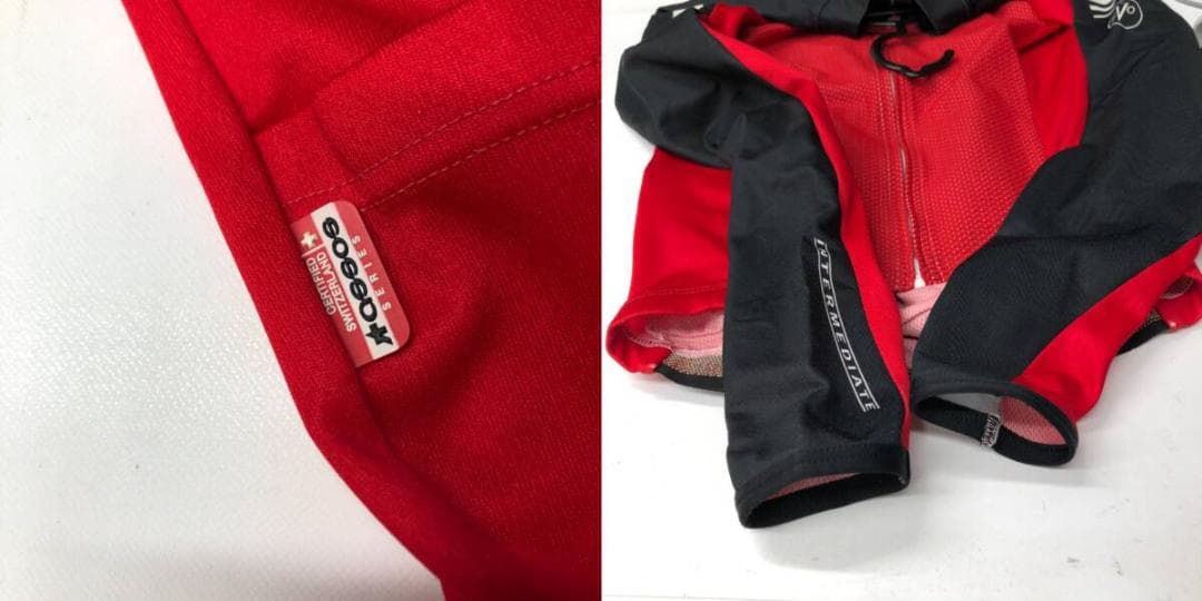 assos アソス 長袖サイクルジャージ レッド ブラック Sサイズ
