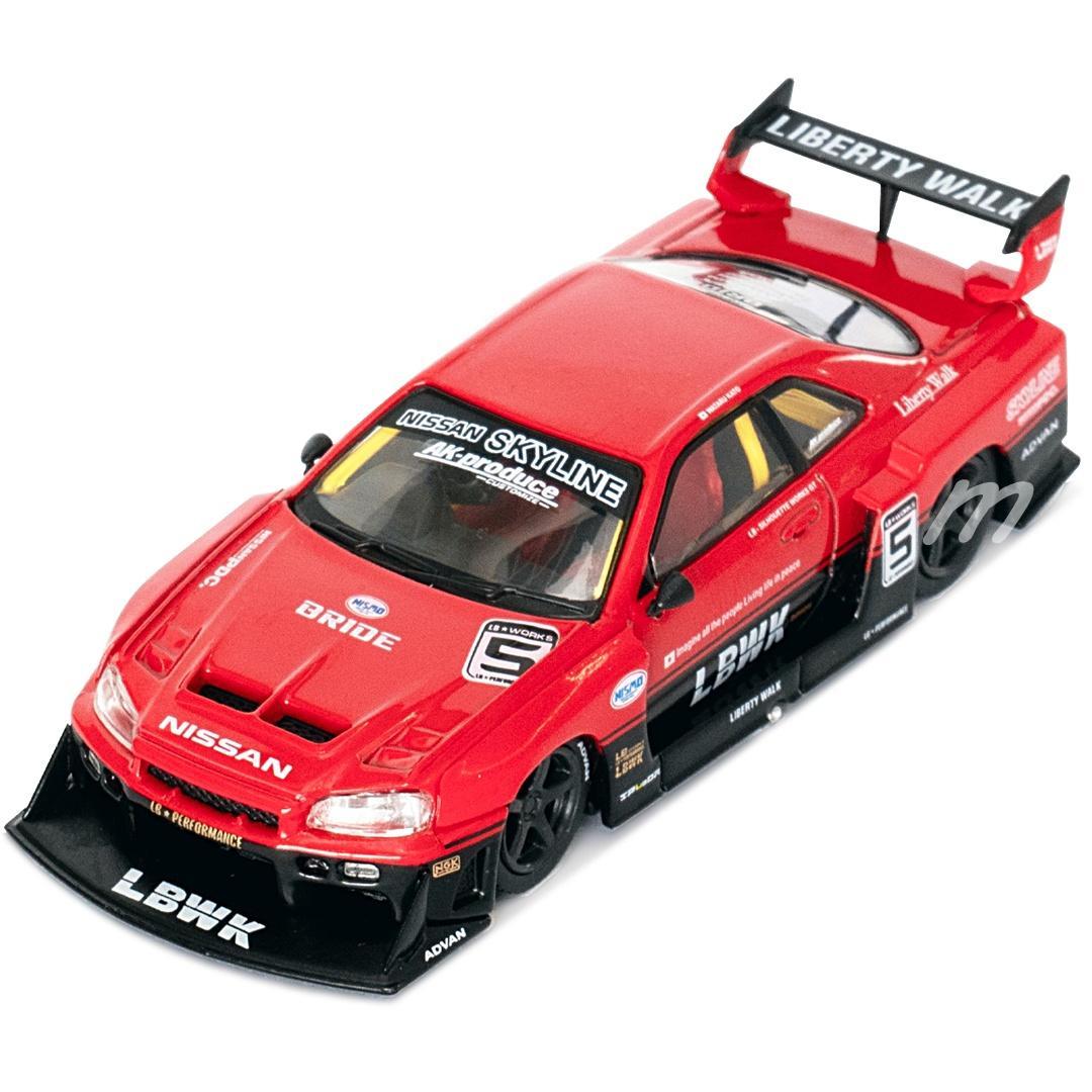 MINIGT ER34 スーパーシルエット スカイライン レッド/ブラック BL