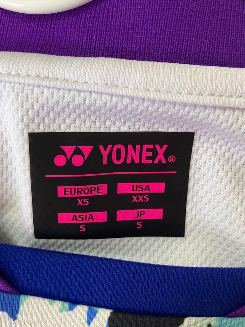 YONEX グラフィックTシャツ JP S ホワイト/パープル