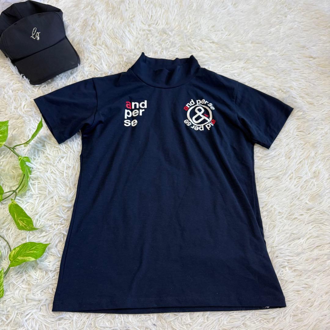 【and per se】美品 セットアップ モックネック スカート Mサイズ