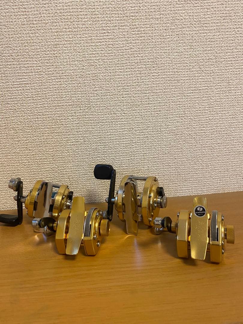 値下オールドゴールドメタルリール4個セット ダイワコロネットⅠ シマノデミ1 他