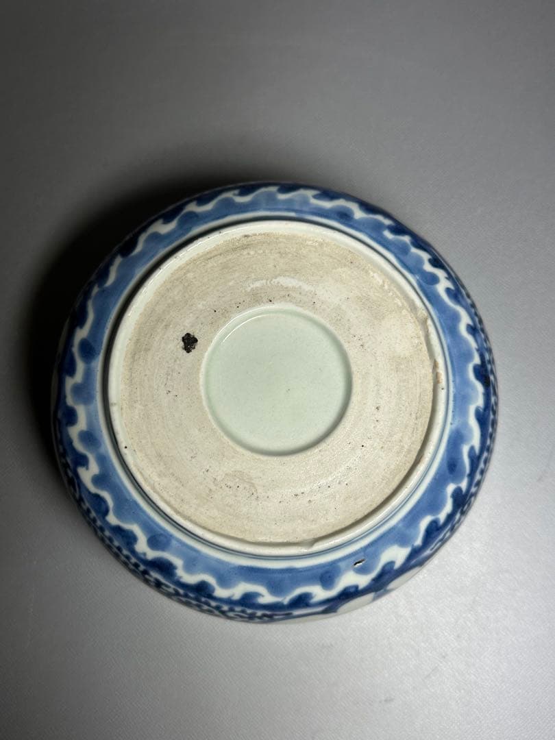 古伊万里　たこ唐草　鉢　白磁　染付　美品