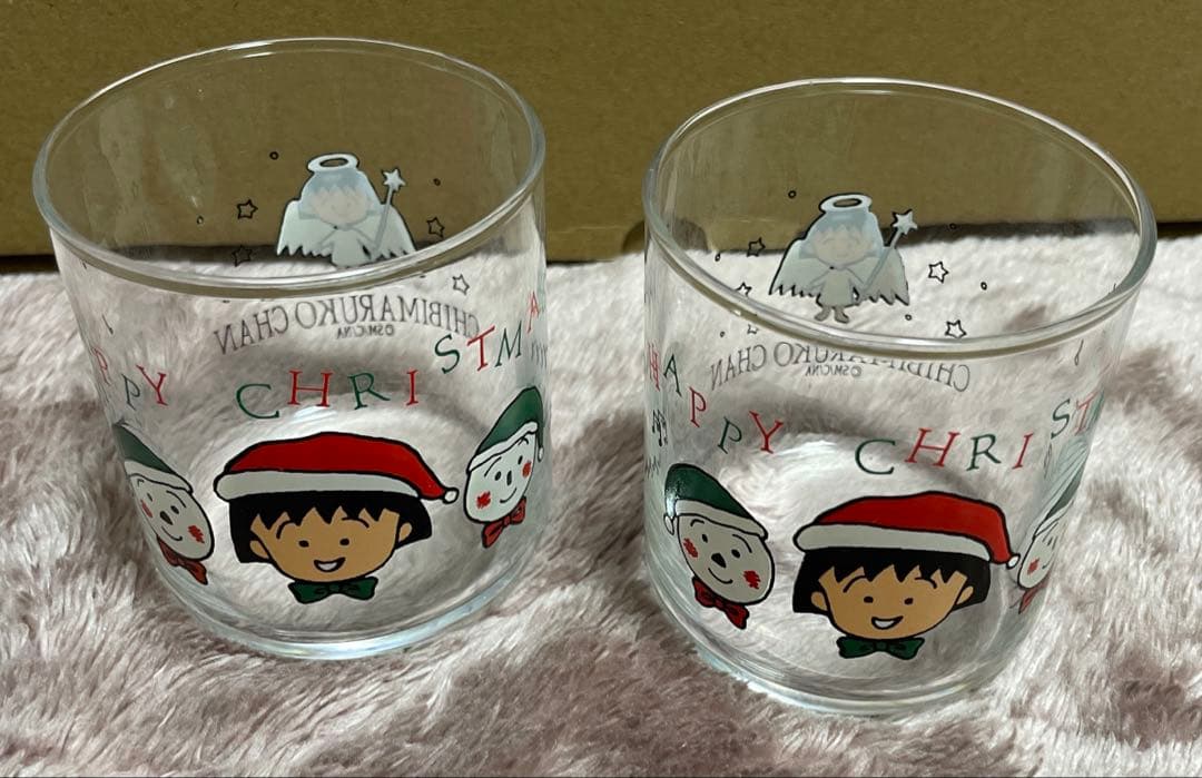 ちびまる子ちゃん クリスマス コップ 2個