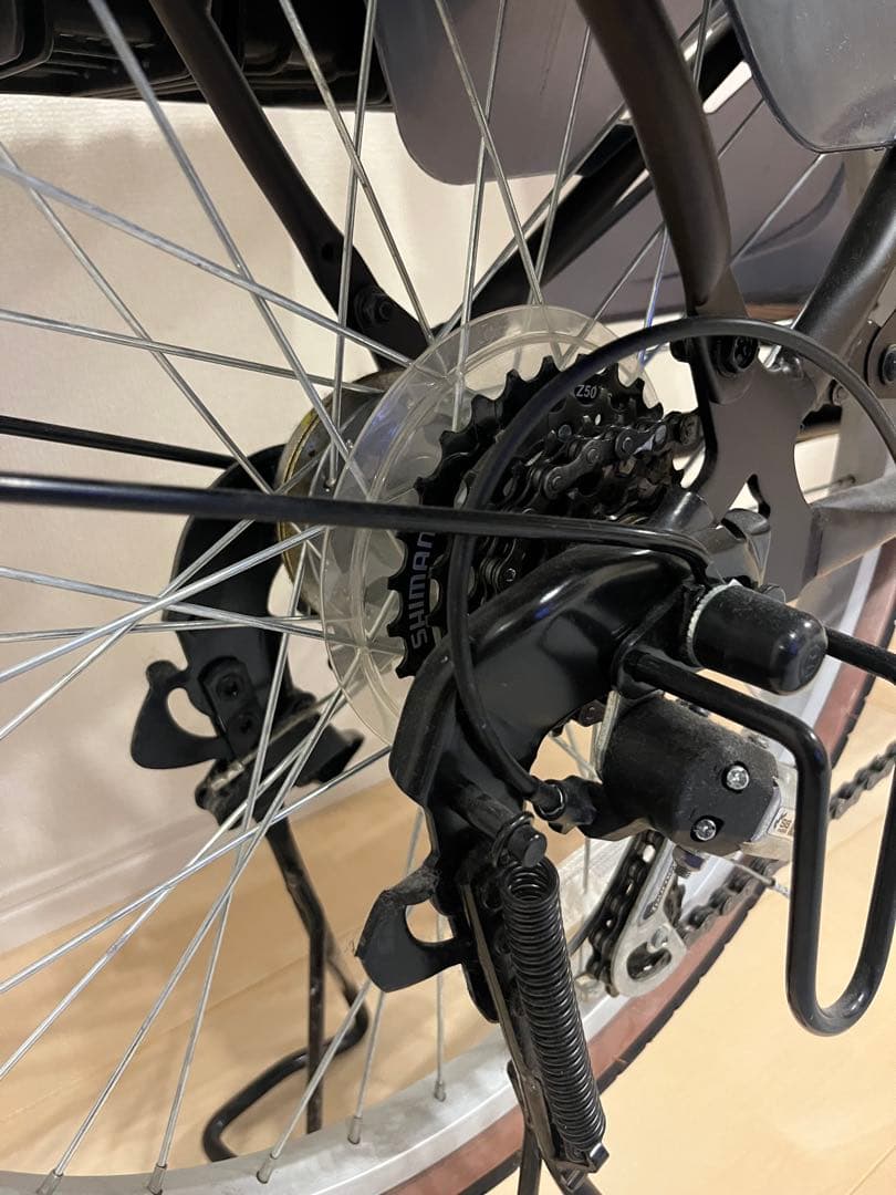 美品　子ども乗せ自転車　3人乗り　電動なし　6段変速ギア　引取限定