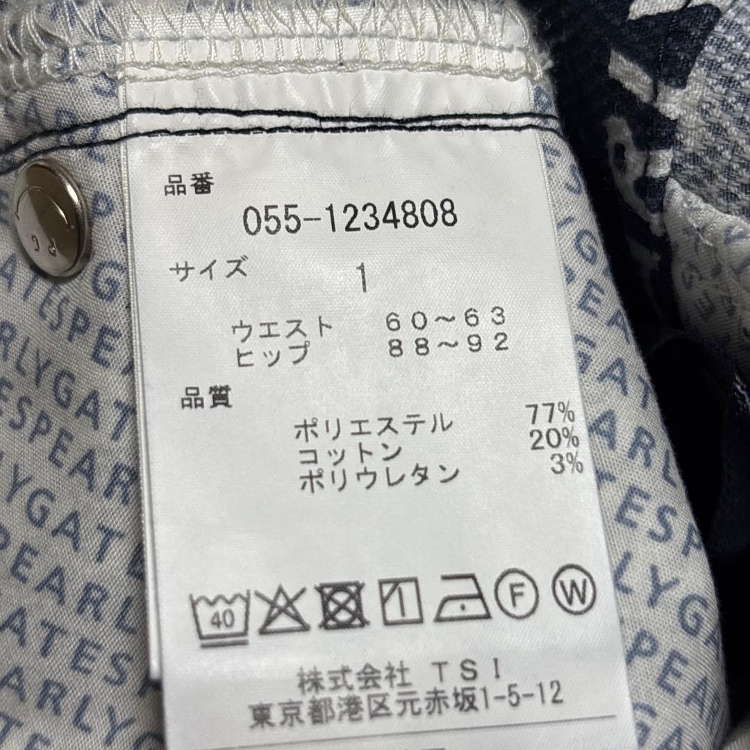 新品タグ付き パーリーゲイツ ストレッチスカート ゴルフウェア ロゴ 総柄 M