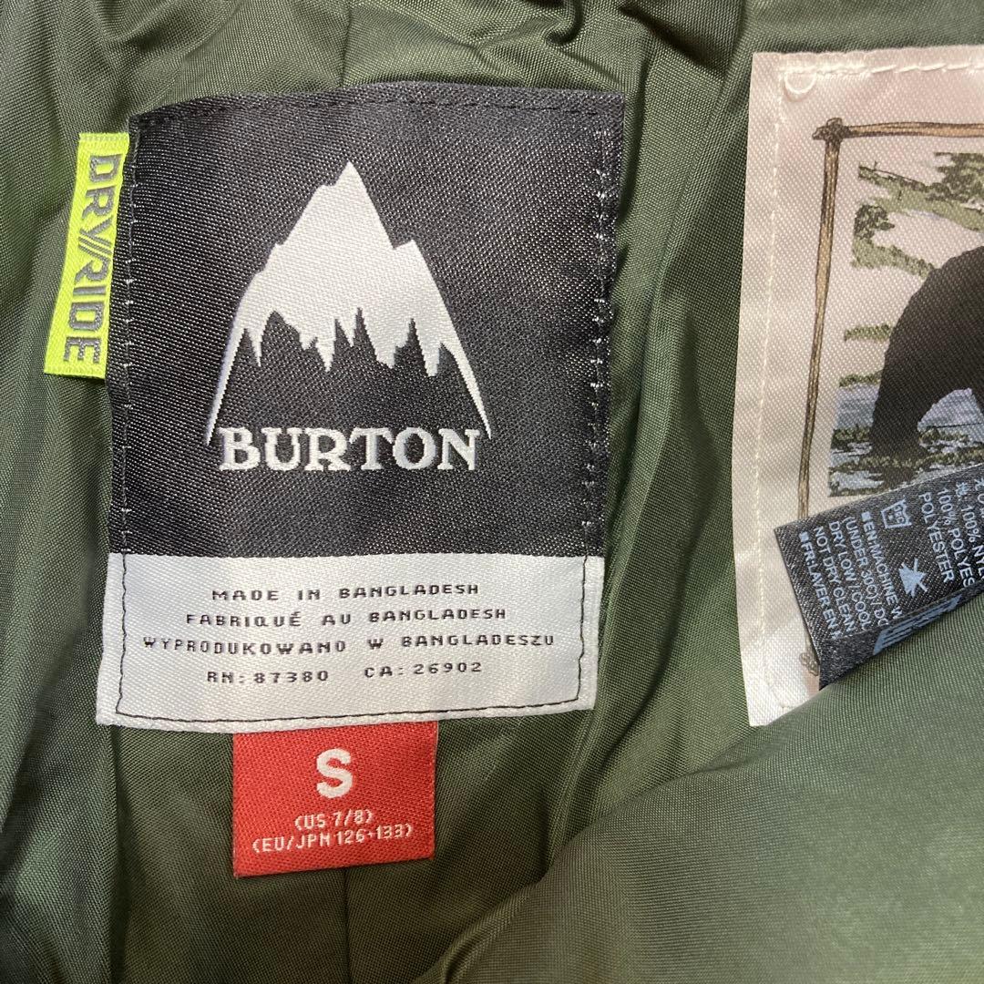 【美品】バートン BURTONキッズ上下 セット子供Sサイズ 120紺赤ベージュ