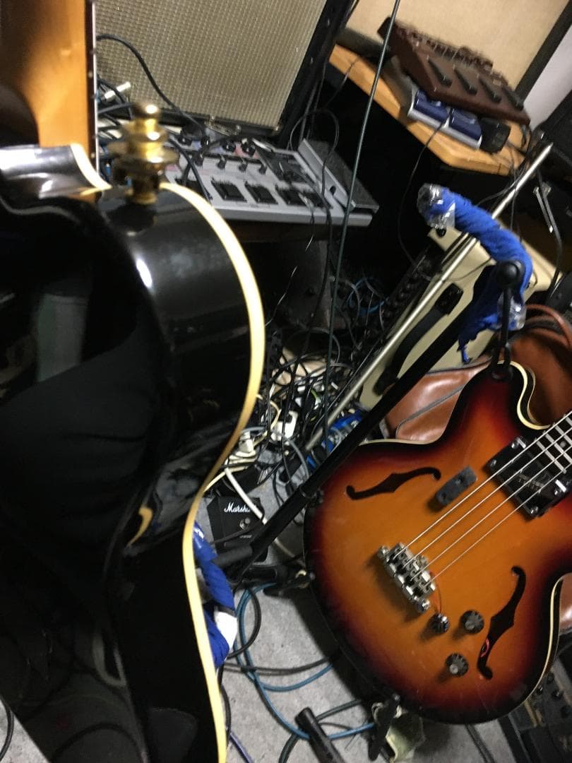 Godin acousticaster passive　レース他改良多　動画！