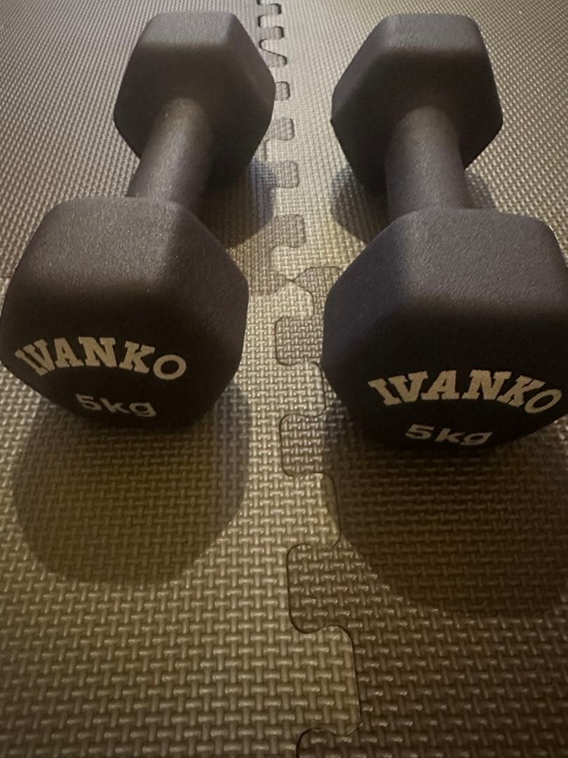 【送料込み】IVANKO ネオプレーンダンベル 鉄アレイ5kg 水洗い可