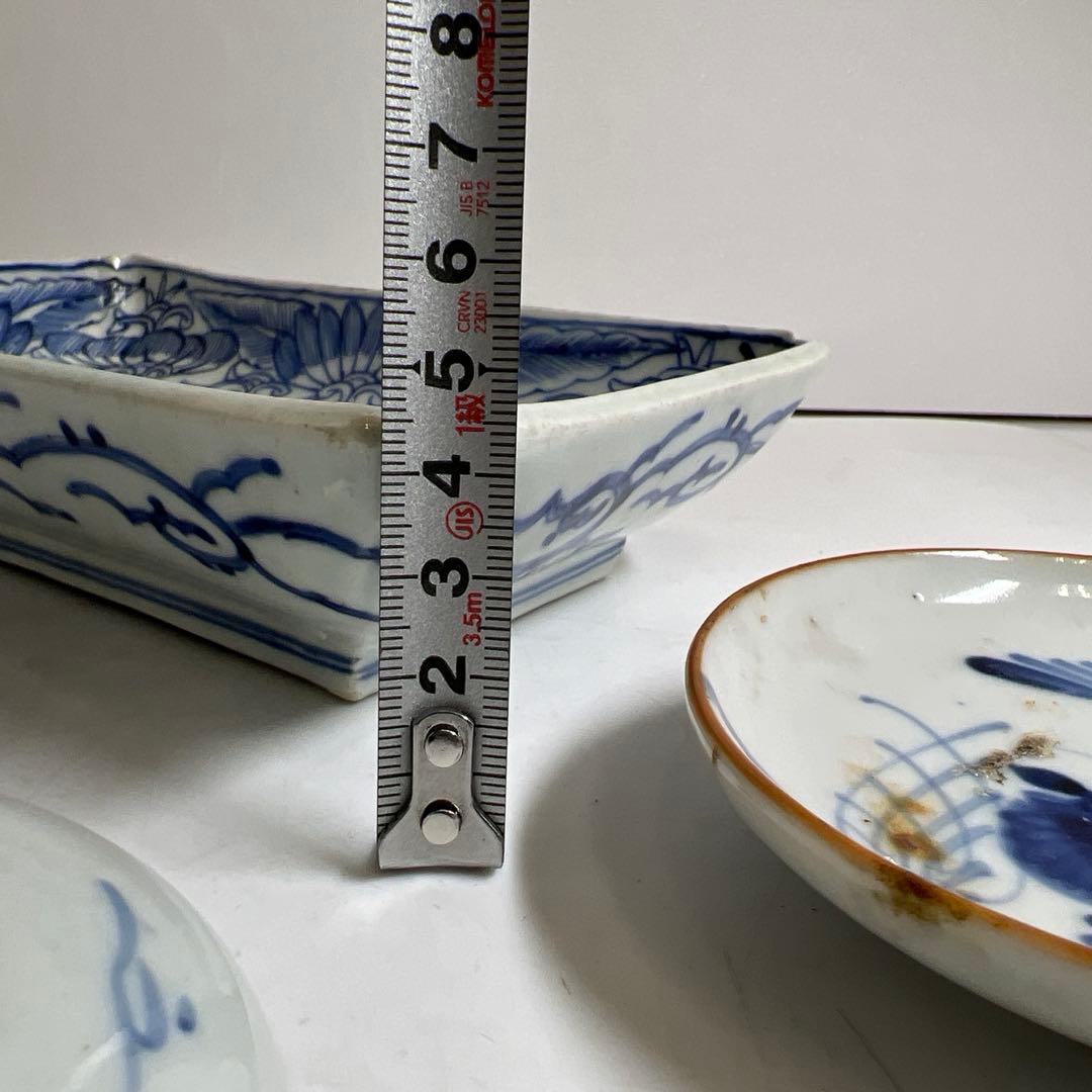 専用　古伊万里　蛸唐草中皿、染付皿等　東Y8-0403④