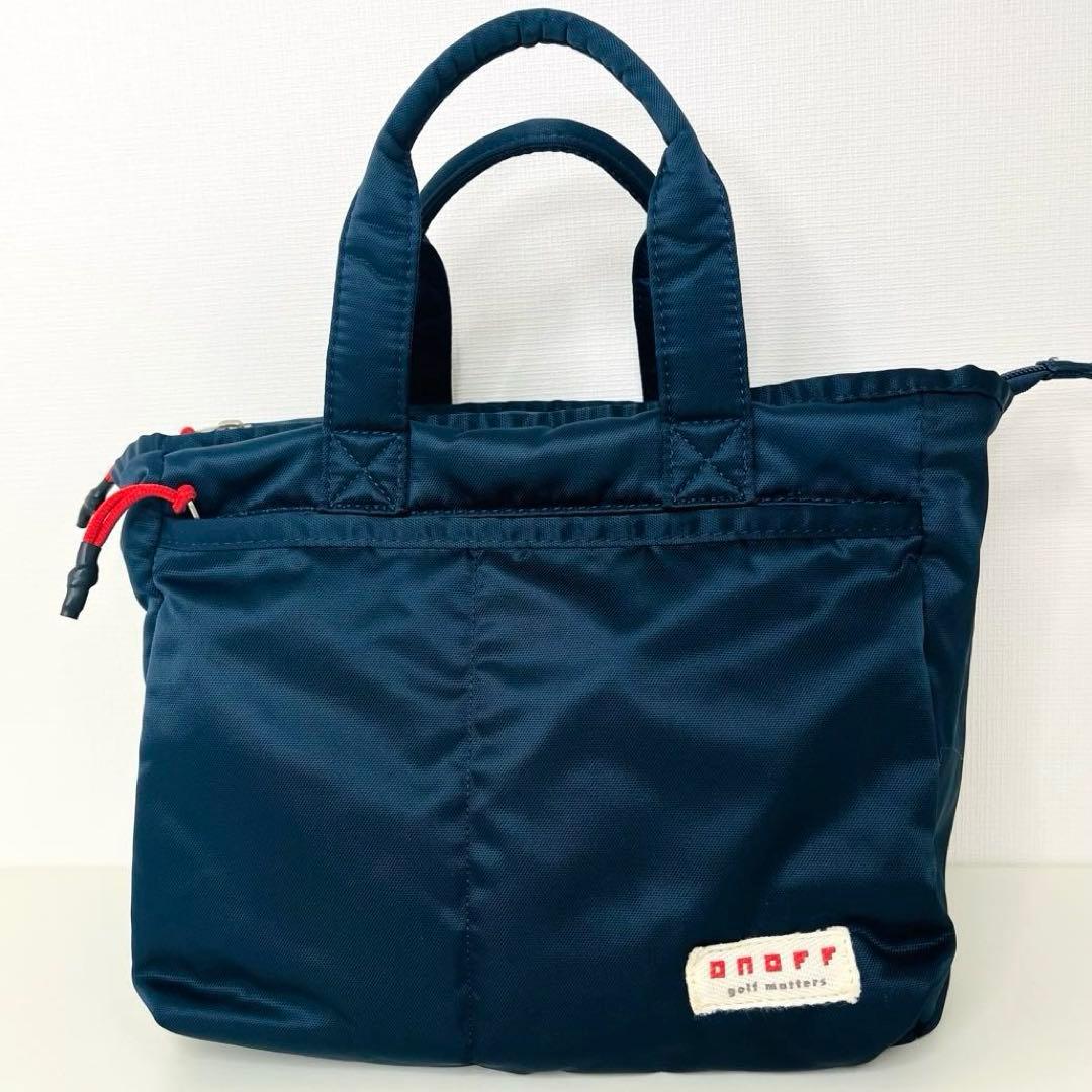 オノフ ONOFF カートバッグ ラウンドバッグ　ネイビー