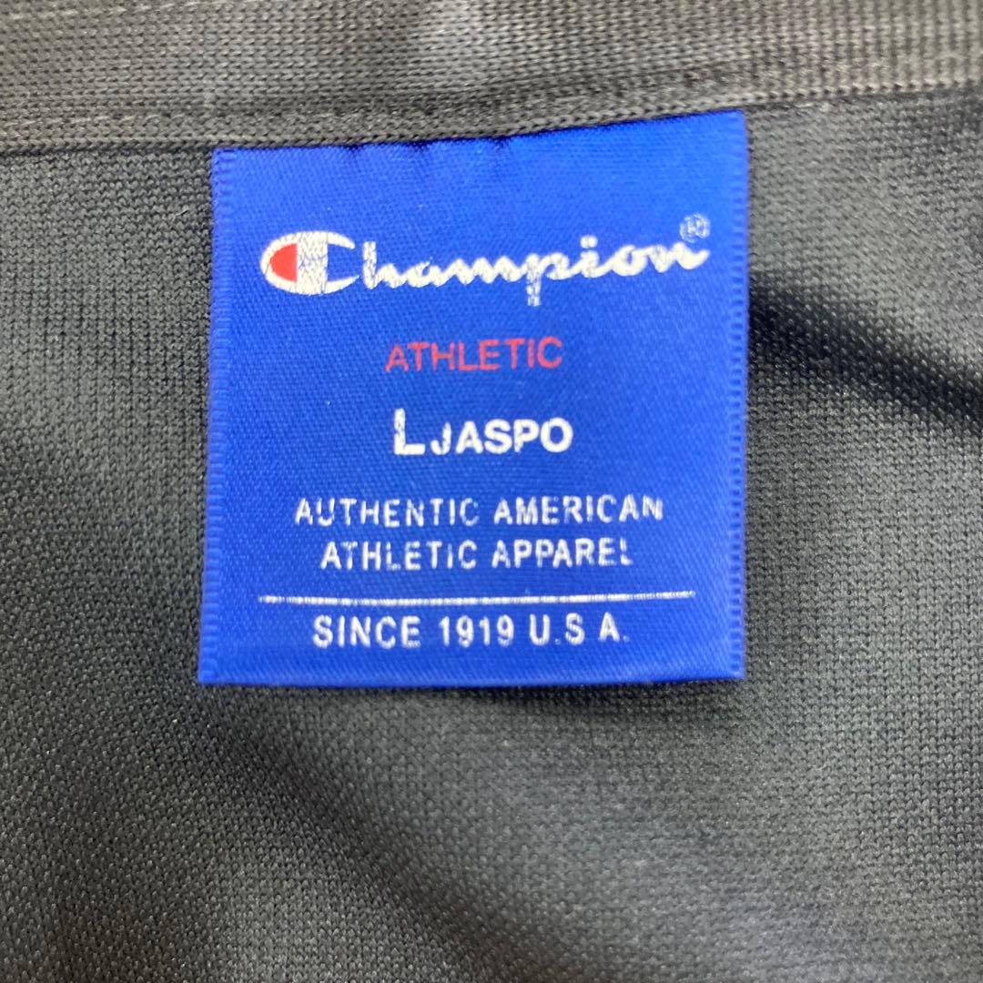 Champion チャンピオン ジャージ ジップ ジャケット 刺繍 L 黒 金