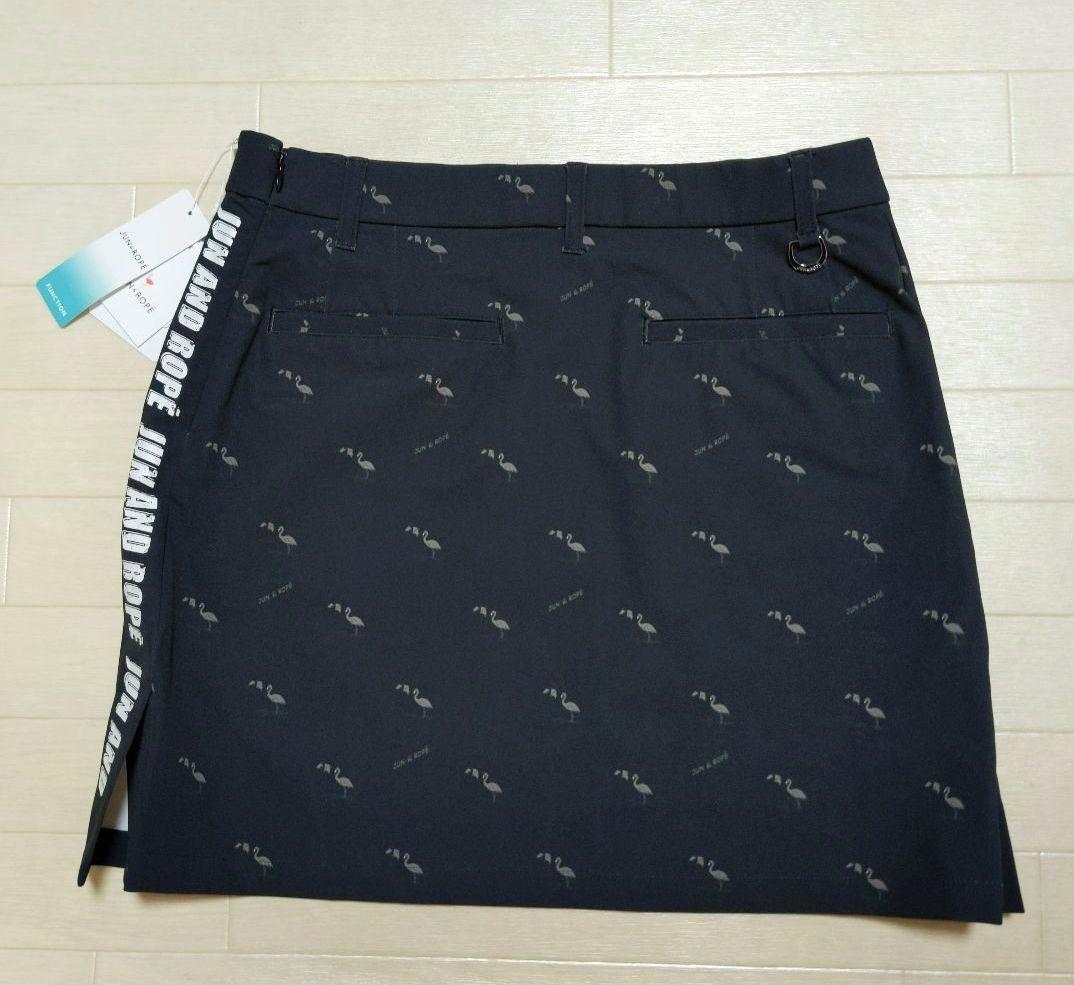 再値下げ新品　ジュンアンドロペ　スカートL　黒ブラック定価23100円 春夏