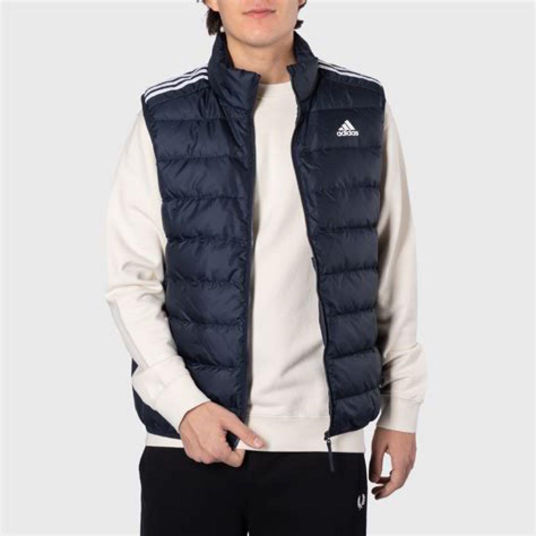 新品　アディダス　エッセンシャルズ ダウンベスト　ゴルフ　ネイビー　2XL