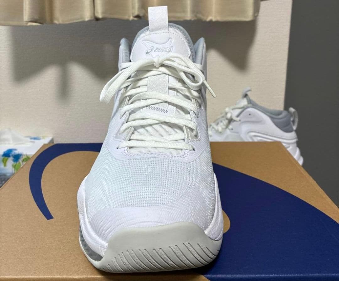 asics バスケットボールシューズ ノヴァサージ3 ホワイト　グレー