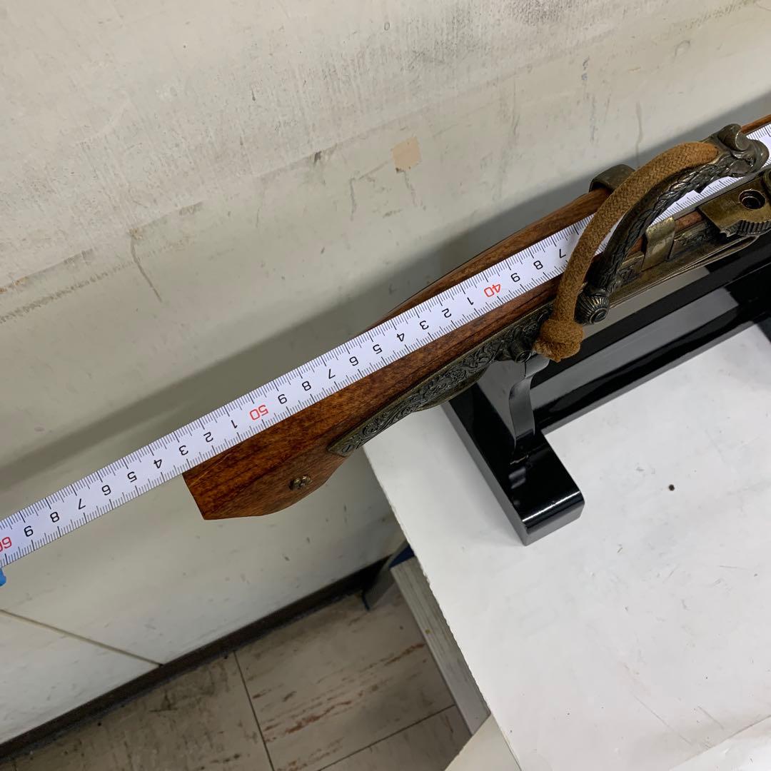 古式銃 装飾銃　インテリア安全銃　木製と金属製 展示用スタンド付き