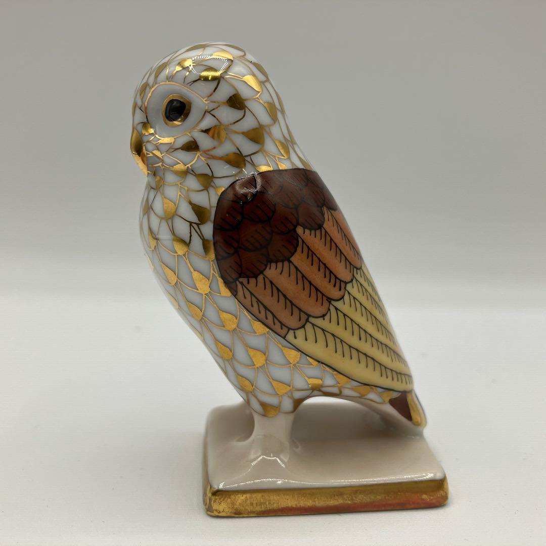 【美品】ヘレンド アテナのふくろう 933/3000 箱付 限定 置物 陶器