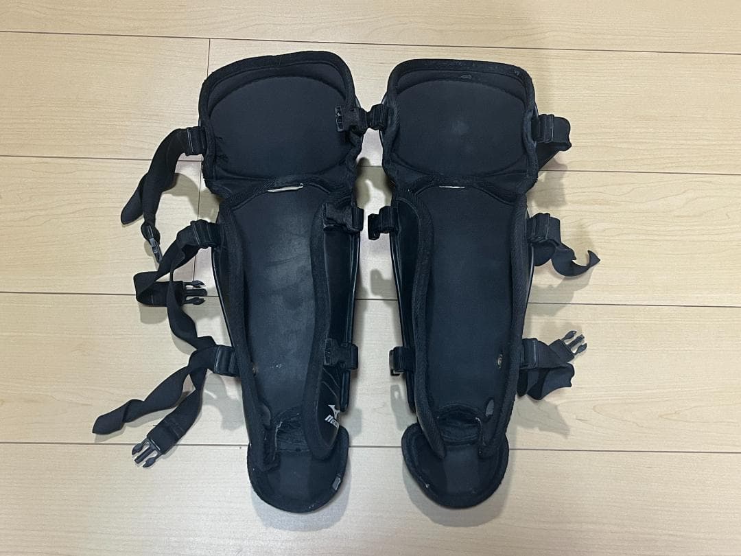 Mizuno キャッチャー防具 レガース プロテクター 少年野球 高学年用 黒