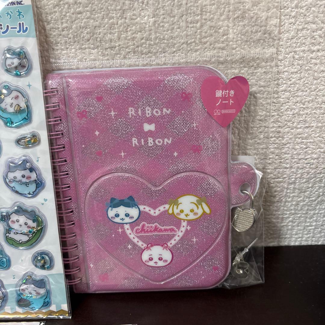 正規品ちいかわシールセット 9点鍵付きノート販促チャーム付き