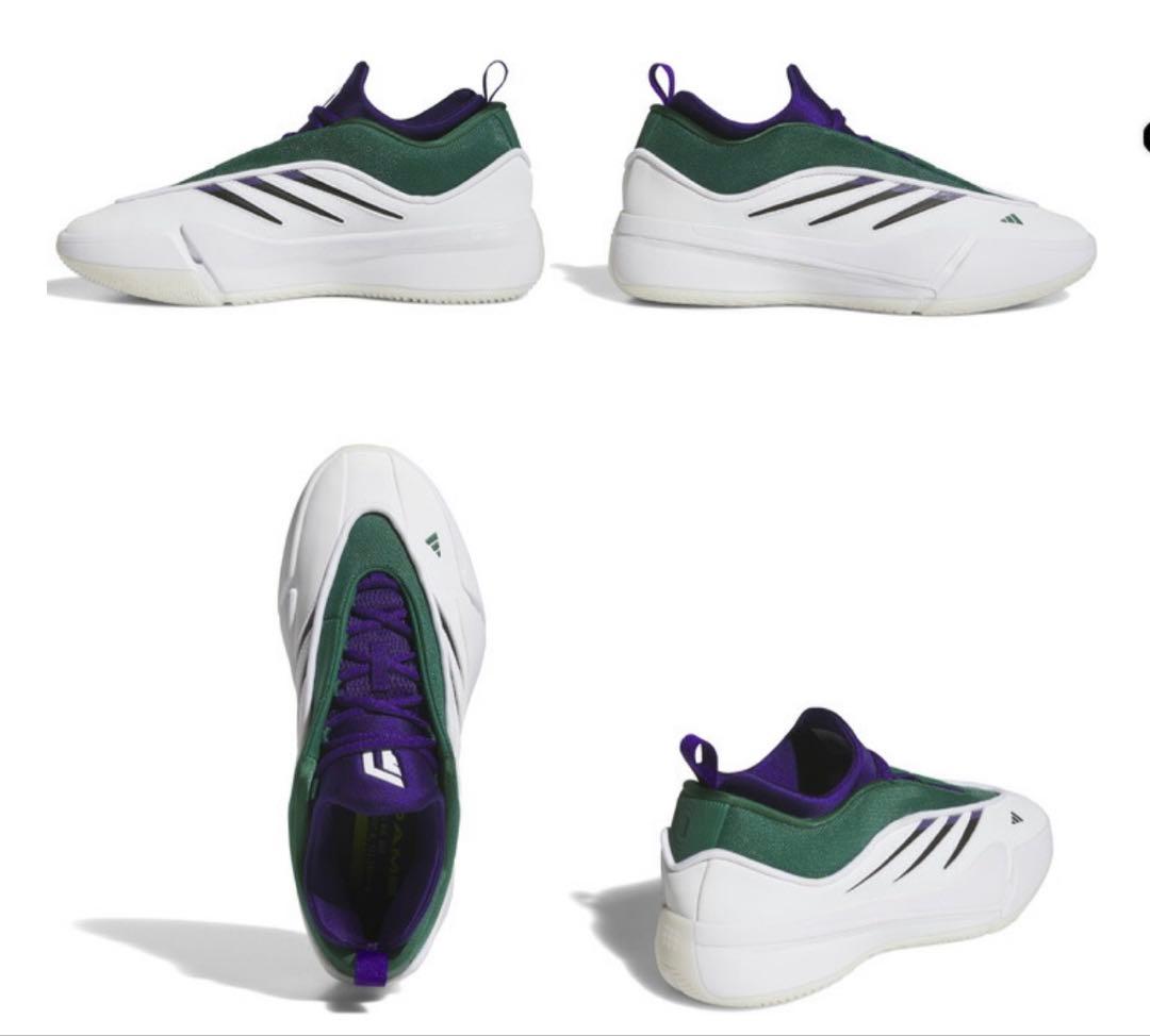adidas バスケットボールシューズ ホワイト/グリーン/ネイビー