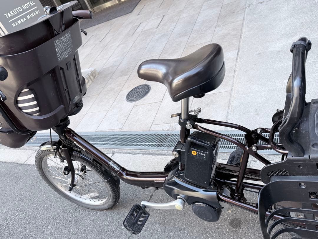 大阪府　子供乗せ　パナソニック　3人　電動アシスト自転車　チャイルドシート付き