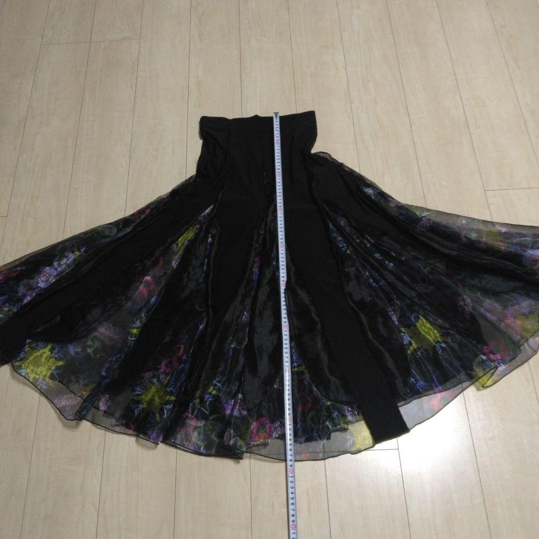 社交ダンスドレス 黒 フリル付き