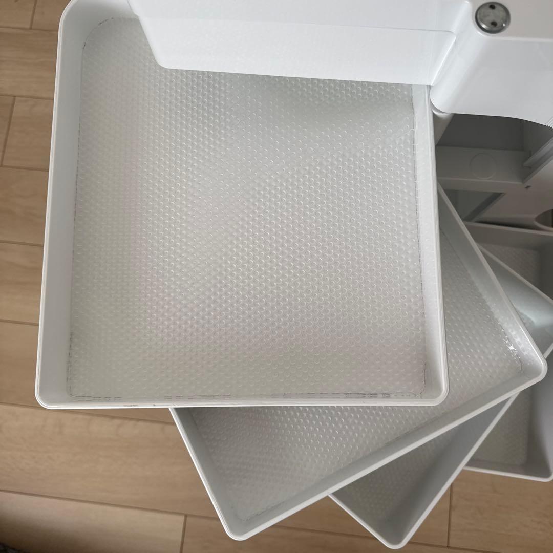 直接引取【美品】B-LINE ボビーワゴン 3段5トレイ ホワイト　正規品