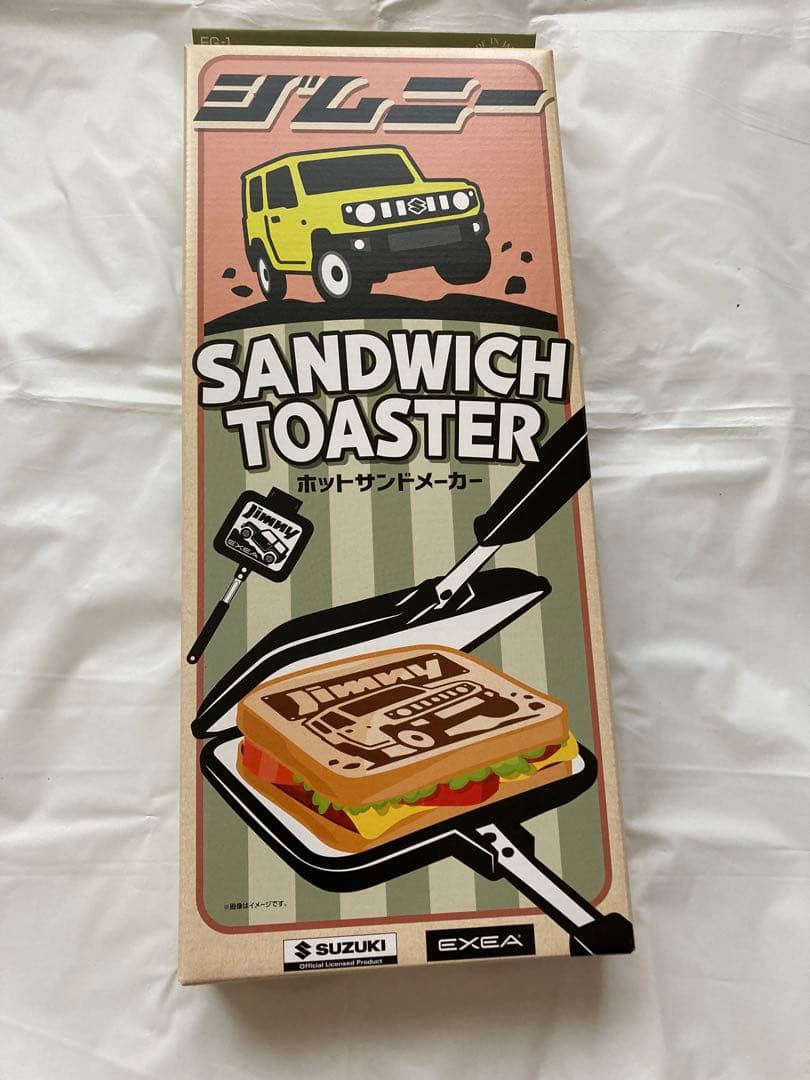 新品 日本製 燕三条産 ホットサンドメーカー ジムニーロゴ イラスト 焼き目