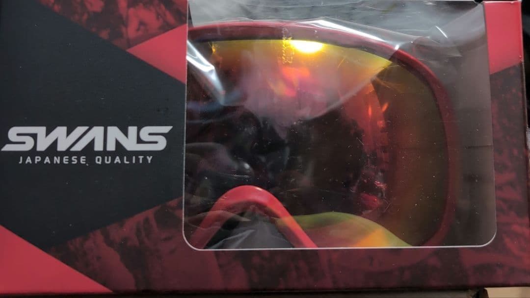 新品未使用　SWANS ゴーグル 200-MDHS レッドミラーグレー