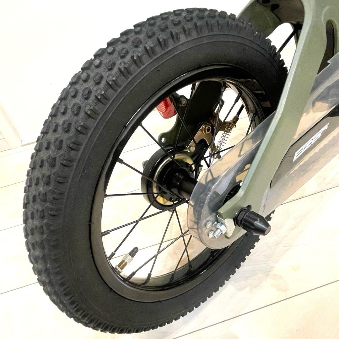 【極美品】Ravi キッズ自転車 14インチ カーキ 子供用 Eizer 軽量
