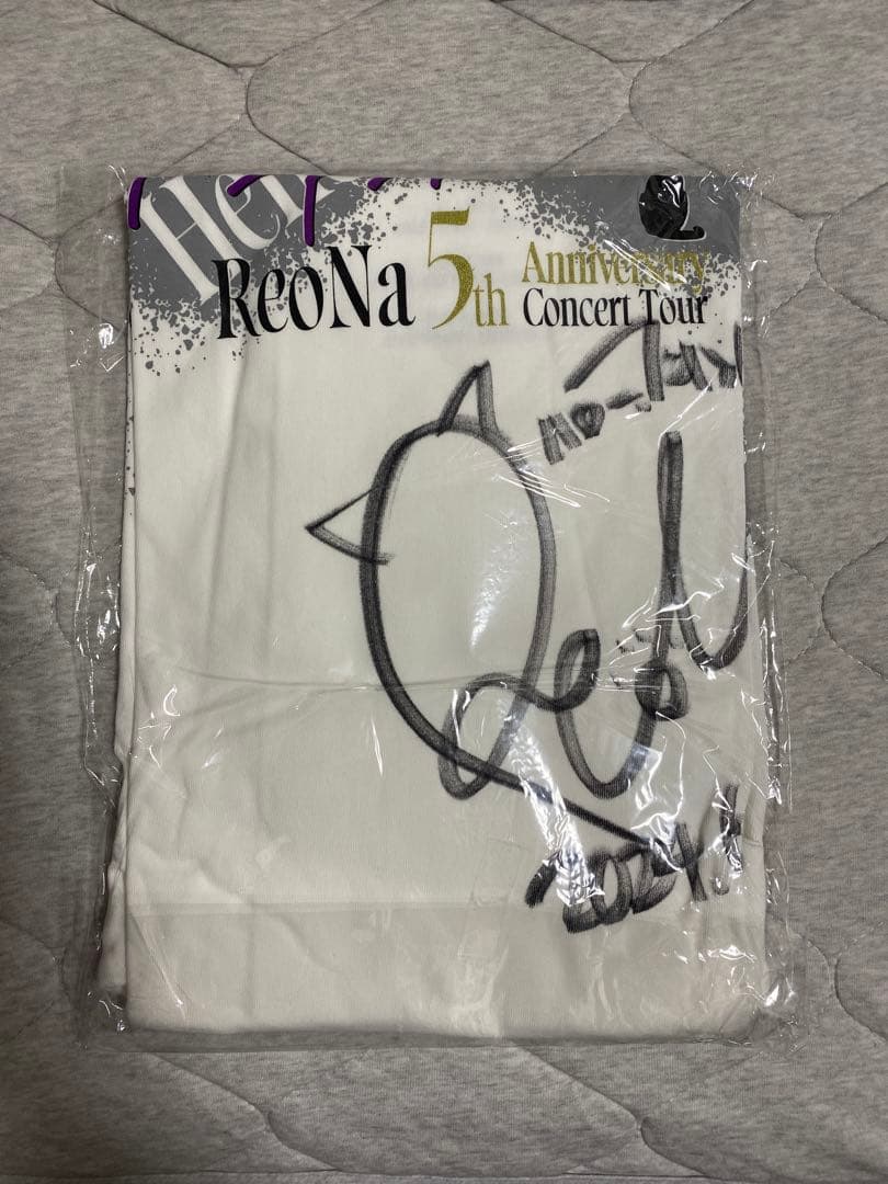ReoNa 5th anniversary サイン入りTシャツ　XL【未開封】
