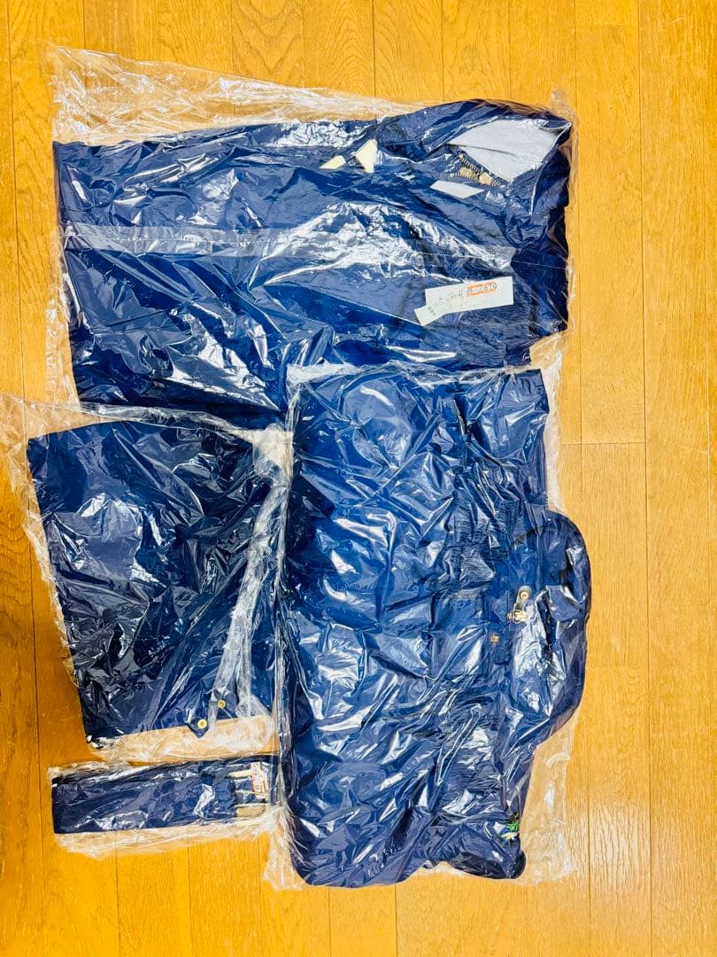 elbe スキーウェア上下 L 青 クリーニング済 美品 レトロ