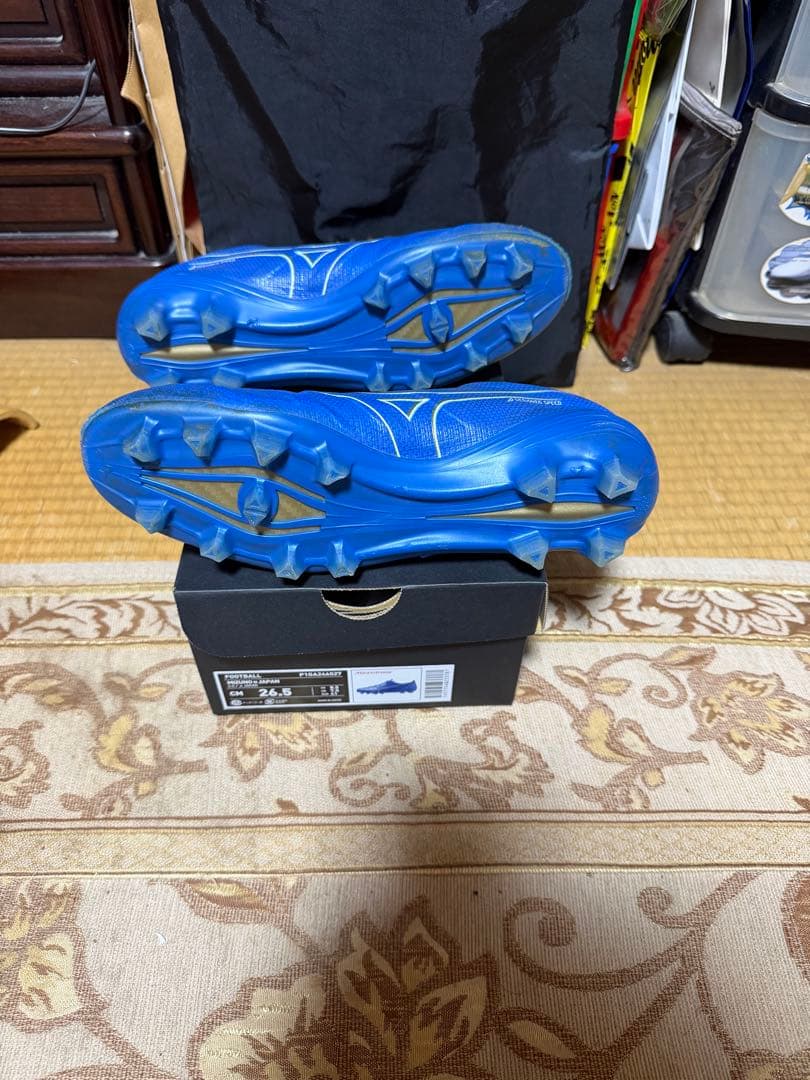 ミズノ　アルファ　JAPAN 26.5 青　ゼログライド付き
