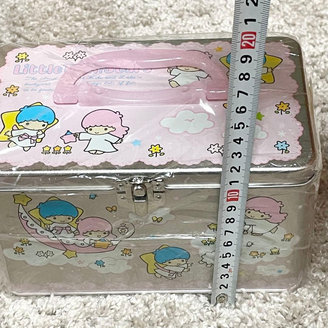 【未開封】リトルツインスターズ　キキララ　トランク型 取っ手付き缶　ケース　缶