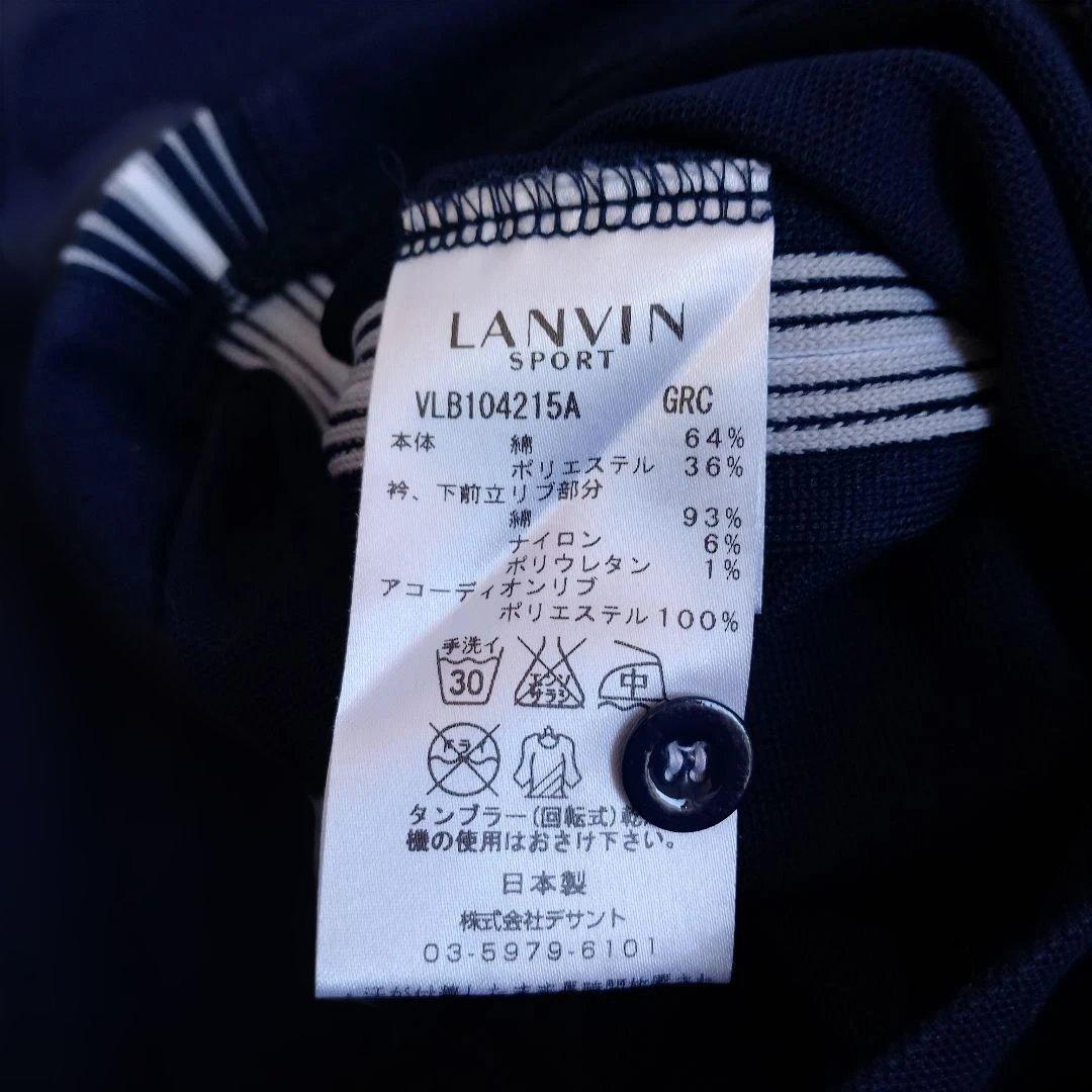 LANVIN SPORT 長袖ポロシャツ レディースサイズ　LL（42）紺