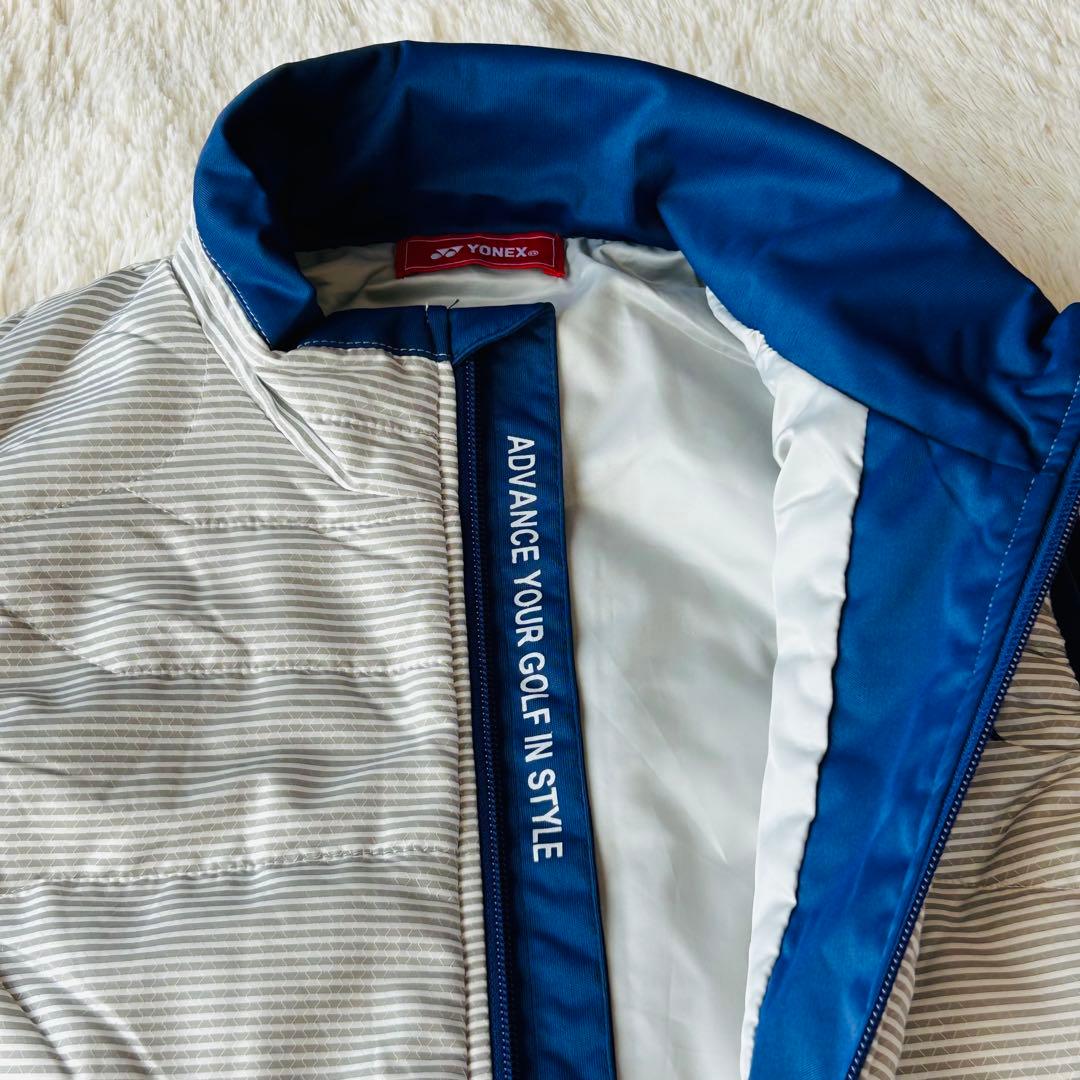 YONEX ヨネックス 中綿ベスト ロゴ刺繍 ネイビーグレー ヒートカプセル